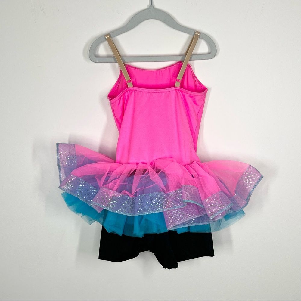 Weissman Showtime Lip Gloss Dance Costume Rainbow Sequin Jacket Tutu IC - Picture 7 of 11